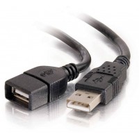 C2G 2M (6.5') USB 2.0 A Male to A Female Extension Cable, Black